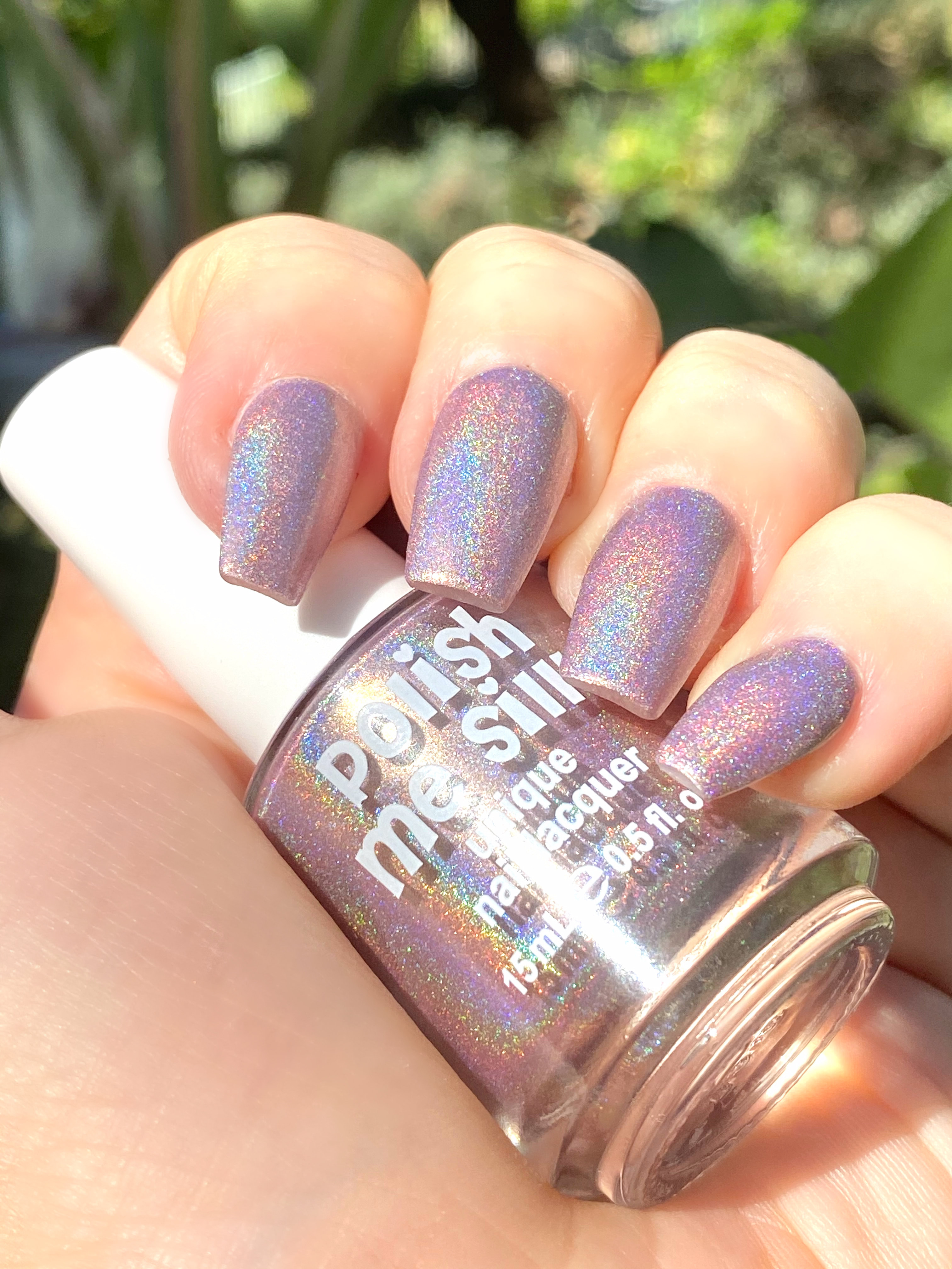 Rose Gold Tabby Holographic Multichrome Magnetic Cat Eye Topper Nail Polish  - SuperChic Lacquer
