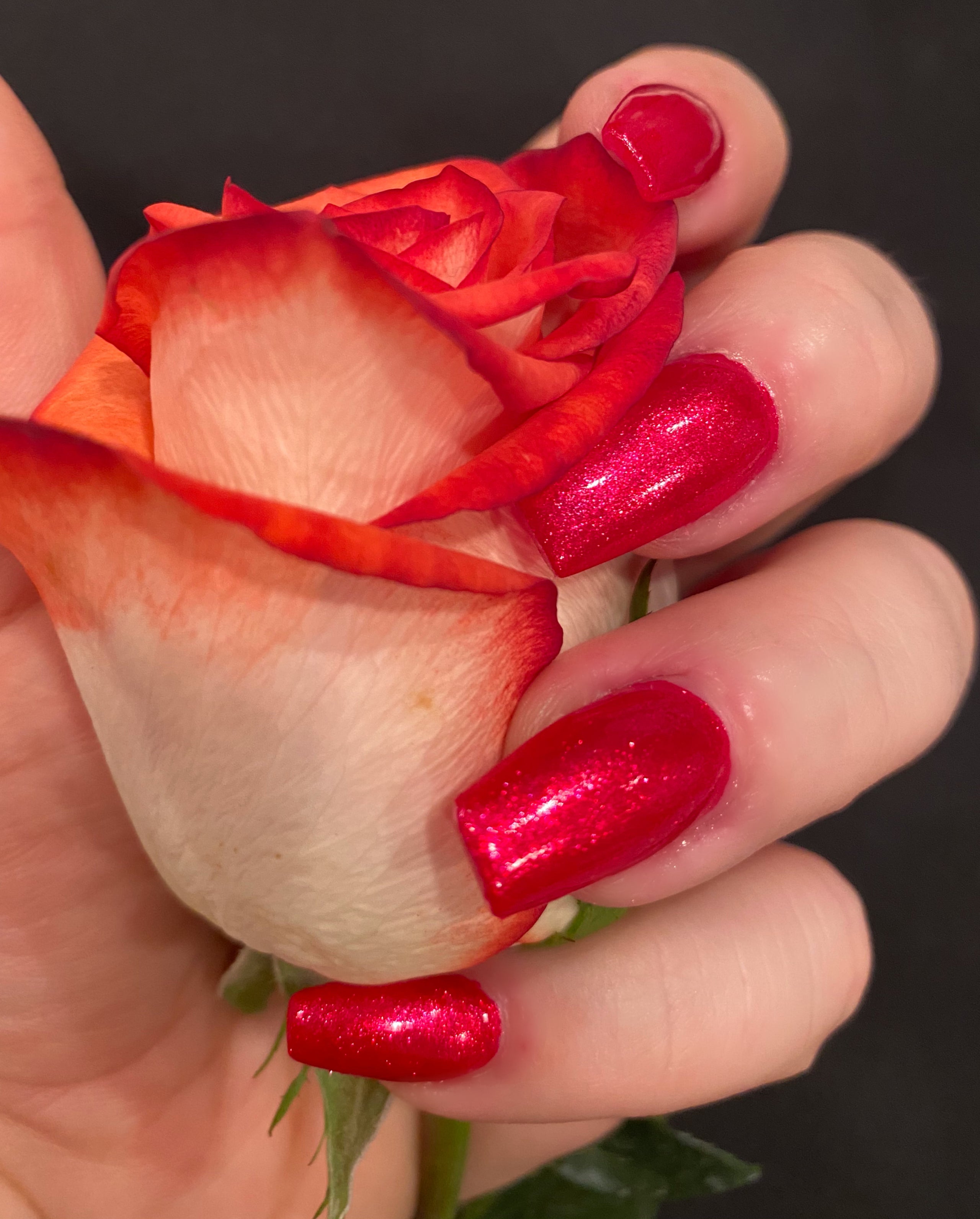 Ruby Slippers- Red Sparkle Shimmer Polish: Custom-Blended Glitter Nail ...